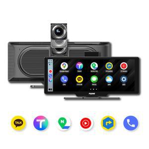 PQONE 카플레이 모니터 10.26인치 오토 안드로이드 애플 무선 블루투스 블랙박스 후방카메라