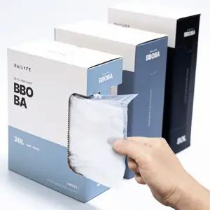 끈있는 재활용 비닐 봉투 분리수거 30L 50L 80L/야채/김장/포장/배접/청소/수납/쓰레기/분리/수거/쇼핑/