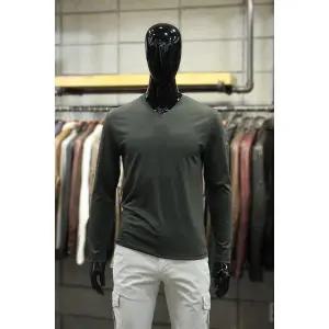 [빠니깔레] 소프트실키져지 4COLOR 콘트라스트디테일 슬림핏V넥긴팔티 d-itee18 (P002671896)