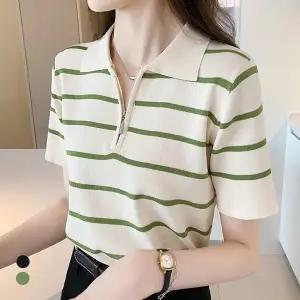 KARRA 넥집업라인업반팔니트_A5M0241