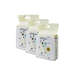 캣라이프 프리미엄 고양이 두부모래 냄새 먹는 오리지널 작은입자 2mm 7Lx 3개