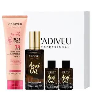 [카디뷰]기프트 세트 헤어에센스 2종 (아사이오일70ml+레미디 세럼 150ml)