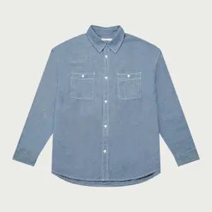 [행텐][행텐]남성 코튼 샴브레이 오버핏 워크 셔츠_295(10530-020-611-10)