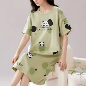 캡내장 여름 원피스 잠옷 롱 탑 홈웨어 파자마 캐릭터 귀여운 반팔 예쁜