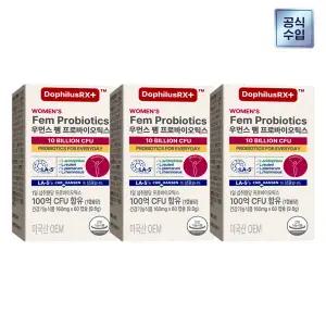 도피러스 알엑스 100억 여성 질유산균 펨 프로바이오틱스 60캡슐 3개 (총6개월분)