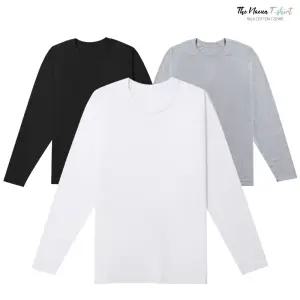 더나은 국산 순면 100 긴팔티 빅사이즈 XS - 4XL/라운드/티셔츠/반팔티/면티/반팔/남성/남자/흰색/여성티