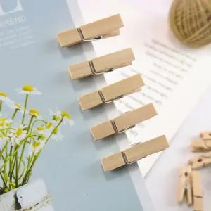 (3.5cm) 미니 나무 집게 100개 사진 메모 걸이/인테리어/소품/클립/우드/원목/장식/가랜드/꾸미기/재료