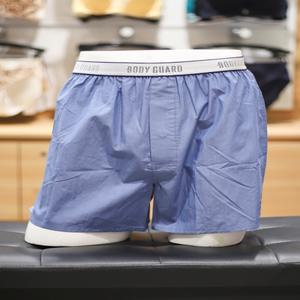[AK플라자] [보디가드] YD01 면100% 솔리드 블루 남자 트렁크 박서 BGMTA562