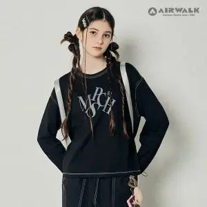 [보리보리/에어워크 주니어]여아 주니어 스티치 칼라 싱글 티셔츠