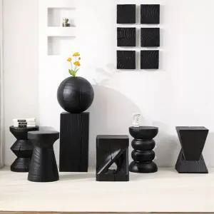 탄화 스툴 촬영용 전시 겸용 의자 빈티지 전시대 카페