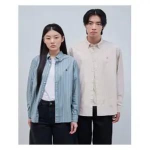 [빈폴멘]남녀공용 스트라이프 셔츠 - 베이지 (BC4864C16A)