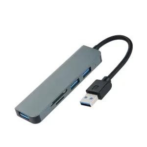 Coms USB 2.0 A 멀티 허브 3.0 3p 카드리더기 TB576/리더기/젠더/메모리/컴퓨터/메모리카드/SD카드/어댑터