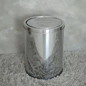 (16L) 스텐 스윙 휴지통/쓰레기통/화장실/재활용/일반/예쁜/가정용/사무실/원형/쓰래기통/뚜껑/교사용