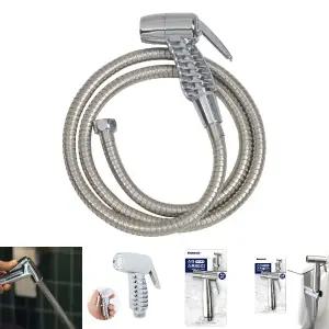 (미니 1.5M) 스프레이건 메탈 호스 세트/욕실건/화장실/욕실/분사기/수도/물스프레이건/화장실건/청소