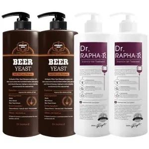 두피부터 모발까지 닥터라파알 맥주효모 탈모샴푸 단백질트리트먼트 1L 4개세트