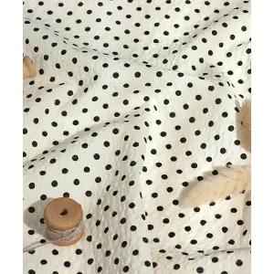 패션스타트 파자마 잠옷 원피스 빈티지 스커트 쿨 시어커서 리플 지지미 미니 도트 원단 천