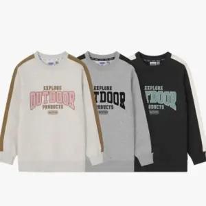 [갤러리아] [아웃도어프로덕츠키즈]바시티 레터링 기모 맨투맨OD254IMM04_BLK/MLG/OTM