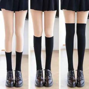 [콩심팥심]투톤 골드 양말 반양말 페이크 니삭스 스타킹+속바지