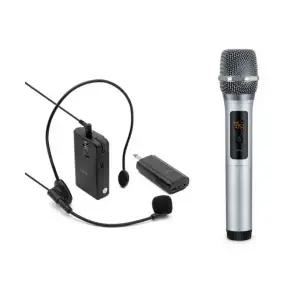 (WW909) Coms UHF 듀얼 무선 마이크 송수신기 세트 / 핸드마이크, 헤드셋