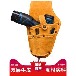 드릴 벨트 드라이버용 전동 홀스터 스크루 전기 가방 허리 파우치 도구 내구성 소가죽