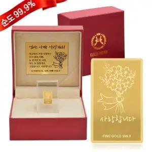 순금 골드바 카네이션 감사꽃다발 1.87g 24K 추석 부모님 은사님 감사 선물
