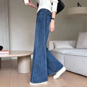 [메이블루]사선절개 와이드 부츠컷데님