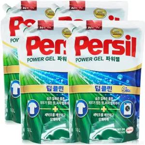 퍼실 딥클린 파워젤 겸용 리필 1.5L 4개