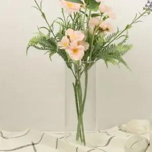 마카 유리 화병 인테리어 오브제 850ml 2P/데코 장식 조화 가정용 클리어 거실 다용도 데코용 디자인 소품