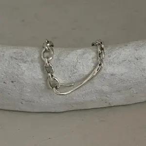 925Silver 웨스턴 엔틱팔찌 볼드 언발란스체인 갈고리 훅 체인팔찌 SB344 Western