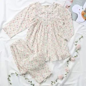 메이플라워 코스모 7부 순면 여성 빅사이즈 잠옷 세트