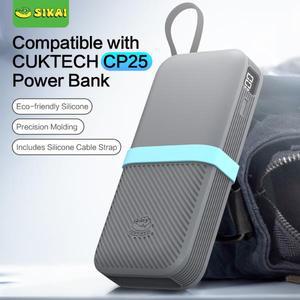 CUKTECH CP25 20000mAh 보조베터리 55W 양방향 고속 충전 자체 휴대용 SIKAI 실리콘 케이스에는 케이블 스