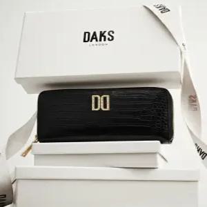 닥스 액세서리 26SS [벨포드] 블랙 DD로고 소가죽 지퍼 장지갑 DCWA6E298BK