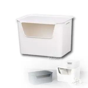 OH 적재형 뚜껑 수납박스 대형 아이보리 적재식바구니 물티슈 다용도팬트리수납함