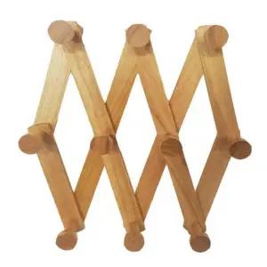 원목 접이식 자바라 옷걸이(중)/특대/후크/일반/가정용/의류/깔끔한/행거/모자/가방/고리/소품/고정/부착