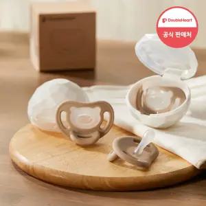 더블하트 소프트버디 에코 쪽쪽이 1개+1개 (올실리콘+전용케이스)