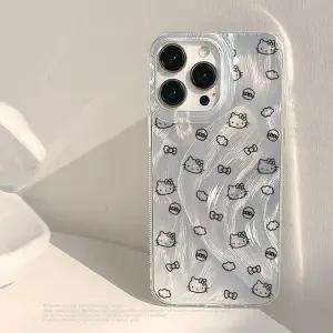 헬로키티 리본 실버 샤이닝 아이폰 갤럭시 폰케이스