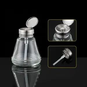 네일아트 클렌져 리무버 휴대용 펌프식 150ml 유리병네일리무버병 리무버공