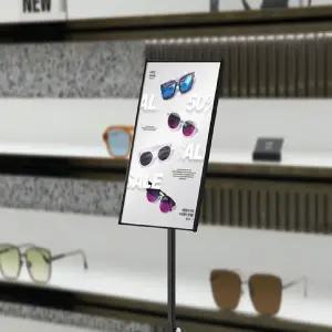 A4 입간판 철재배너 스탠드꽂이 사각 검정/알림판/학교/배너거치대/실외/출입간판/안내판/홍보/POP/포스터