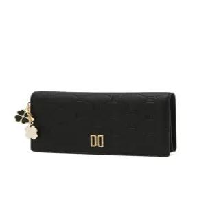 닥스 액세서리 26SS [EMBLE] 엠블 블랙 DD로고 소가죽 장지갑 DCWA6E633BK