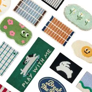 [T감사제]쁘리엘르 보들한 자카드 발매트 + 키친매트 세트 3종