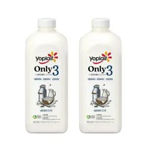 [빙그레] 요플레 Only3 플레인 요거트 대용량 1.8L 2병