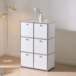 파스코 모듈 3단771수납장6도어 YJ-P834 미드센츄리인테리어 모듈수납장