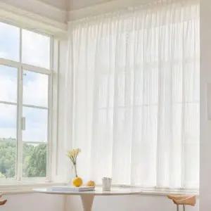 무타공 쉬폰 커튼 공간 분리 창문 가림막 레이스 커텐 가리개 작은창 안방 붙이는 속커튼