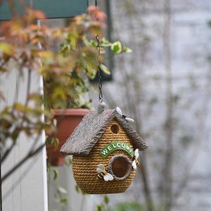 야외 새집 장식 정원 소품 인테리어 조경 나무걸이 새둥지