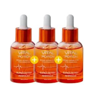 [3개세트] 바이탈포션 슈퍼 레티알엔 앰플 33ml 연어 PDRN 콜라겐 갈락토미세스 탄력 리프팅 앰플