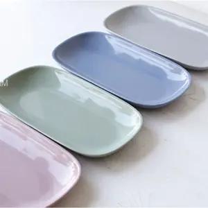 실리콘 사각 접시 디저트 플레이트 간식 다과 그릇/조리실/학교/식당/구내/사내/회사/병원/교회/단체/돌봄