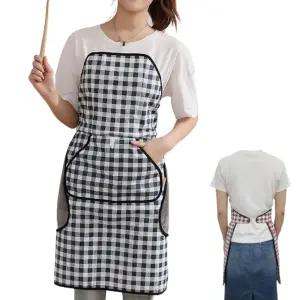 카자리코 끈없는 원터치 앞치마 방수 발수원단 철사 와이어 원피스형 캠핑 주방 식당 미용실