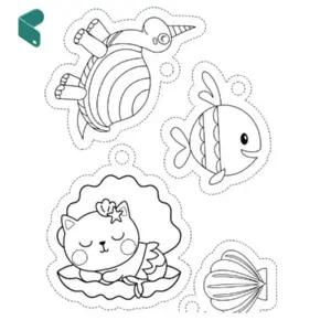 마술종이 쉬링크지 NO 22 공예 DIY 키링 만들기 도안 인쇄 슈링클스 종이 커머스픽101