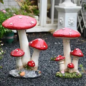 정원소품 정원꾸미기 조형물 인테리어 소품 화단 유치원 (빨간 버섯)