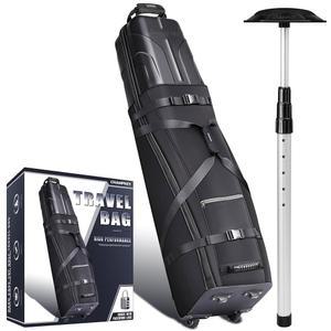 항공기용 프리미엄 소프트 패딩 골프 여행 가방 옥스포드 원단 오버사이즈 휠